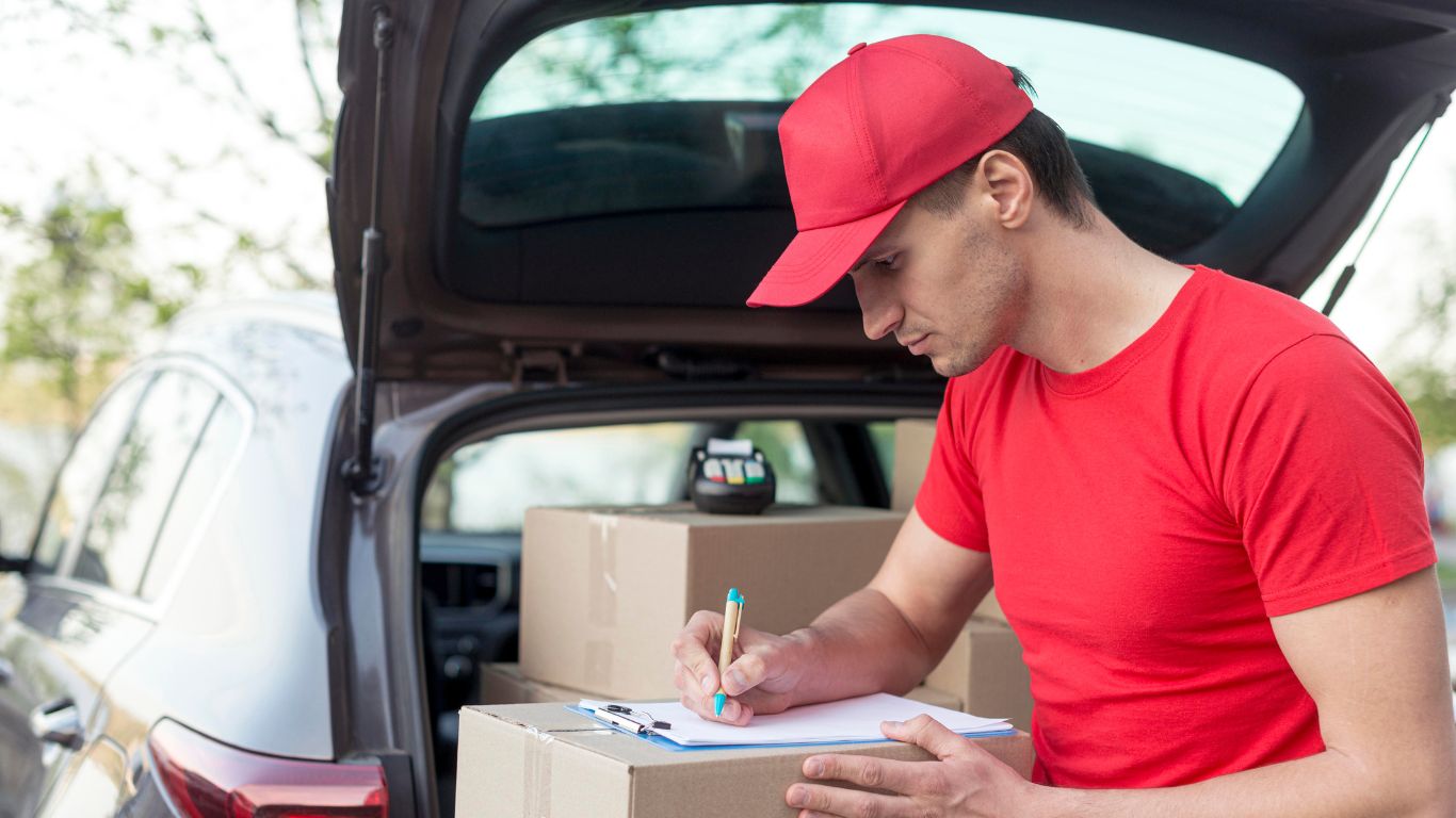 wo movers packing boxes in Ajman, UAE.